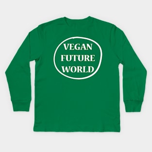 Vegan Future World Kids Long Sleeve T-Shirt